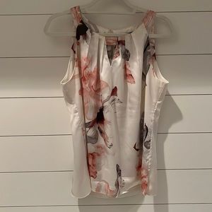 White House Black Market Floral Tank Blouse